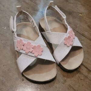 Kids Pink and White Sandals